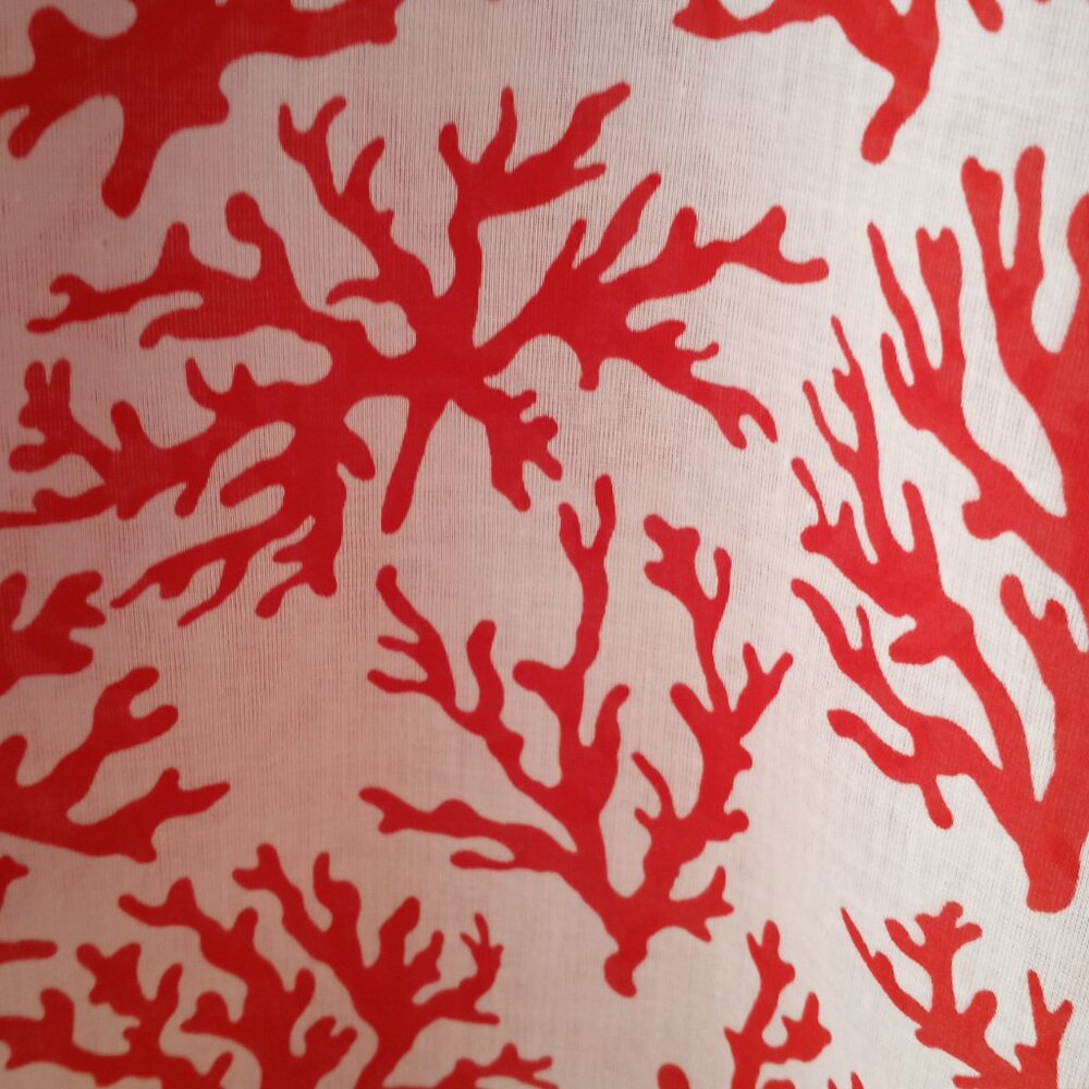 'French Curve' Size L Long Sleeve Tunic Coral design NWOT - Picture 13 of 13